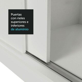 Foto 7 | Foto 7 | Ropero Madesa Lyon Plus 3 Puertas Corredizas Con Espejo 4 Cajones Con Pies Blanco