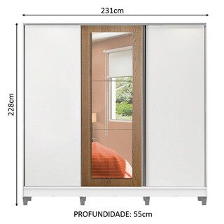 Foto 3 | Foto 3 | Closet Madesa Blanco con 3 Puertas