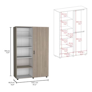 Foto 8 | Foto 8 | Closet Eco Bardolino y Blanco Virtual Muebles