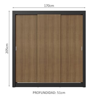 Foto 3 | Foto 3 | Ropero Closet Madesa 3 Puertas Nm 01