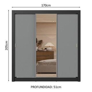 Foto 3 | Foto 3 | Ropero Closet Madesa 3 Puertas 1 Espejo Ng 01