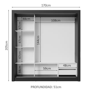 Foto 4 | Foto 4 | Ropero Closet Madesa 3 Puertas 1 Espejo Ng 01