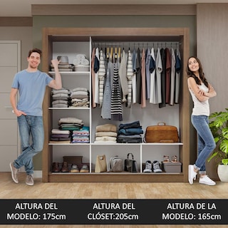 Foto 5 | Foto 5 | Ropero Closet Madesa 3 Puertas Mn