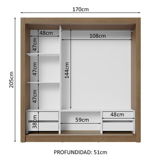 Foto 4 | Foto 4 | Ropero Closet Madesa 3 Puertas 3 Espejos Mm 02