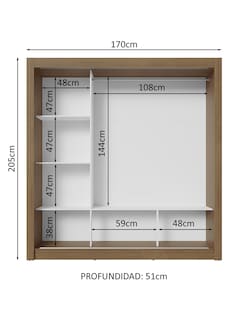 Foto 4 | Foto 4 | Ropero Closet Madesa 3 Puertas Mg