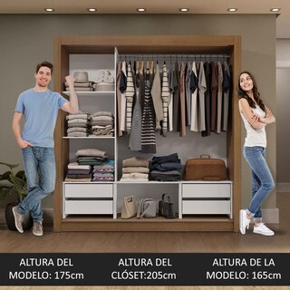 Foto 5 | Foto 5 | Ropero Closet Madesa 3 Puertas 1 Espejo Mm 02