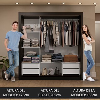 Foto 5 | Foto 5 | Ropero Closet Madesa 3 Puertas 2 Espejos Nb 02