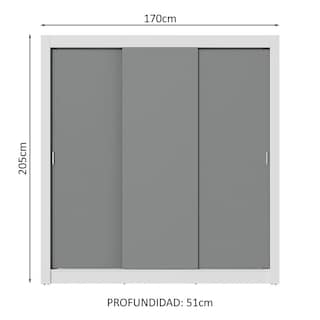 Foto 3 | Foto 3 | Ropero Closet Madesa 3 Puertas Bg