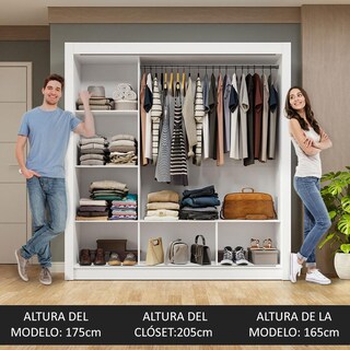 Foto 5 | Foto 5 | Ropero Closet Madesa 3 Puertas 2 Espejos Bn