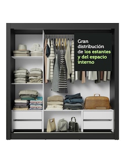 Foto 8 | Foto 8 | Ropero Closet Madesa 3 Puertas 1 Espejo Nm 04