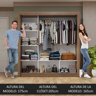 Foto 5 | Foto 5 | Ropero Closet Madesa 3 Puertas 2 Espejos Mn