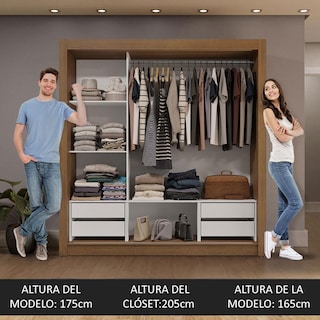 Foto 5 | Foto 5 | Ropero Closet Madesa 3 Puertas 2 Espejos Mb 02