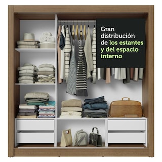 Foto 8 | Foto 8 | Ropero Closet Madesa 3 Puertas 2 Espejos Mb 02