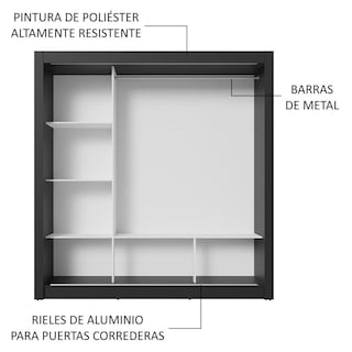 Foto 6 | Foto 6 | Ropero Closet Madesa 3 Puertas Nb 04