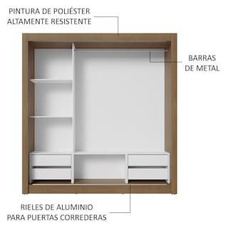 Foto 6 | Foto 6 | Ropero Closet Madesa 3 Puertas Mb 02