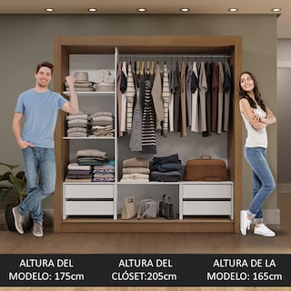Foto 5 | Foto 5 | Ropero Closet Madesa 3 Puertas 1 Espejo Nm 01