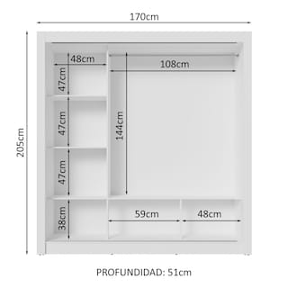 Foto 4 | Foto 4 | Ropero Closet Madesa 3 Puertas Bm