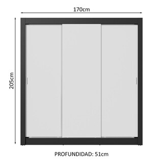 Foto 3 | Foto 3 | Ropero Closet Madesa 3 Puertas Nb 01