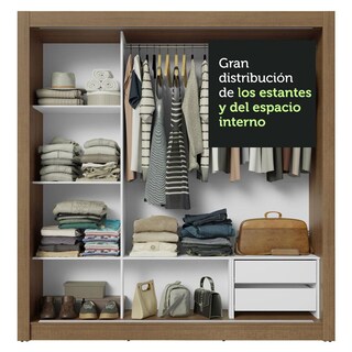 Foto 8 | Foto 8 | Ropero Closet Madesa 3 Puertas Mn 01