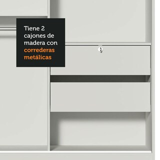 Foto 5 | Foto 5 | Ropero Madesa Luke 2 Puertas Correderas De Madera Marrón