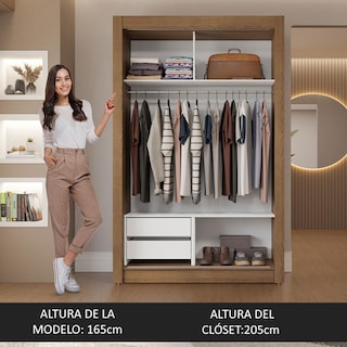 Foto 5 | Foto 5 | Ropero Closet Madesa Vivare 2 Puertas 1 Espejo Mn