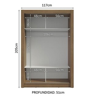Foto 4 | Foto 4 | Ropero Closet Madesa Milano 2 Puertas Mb