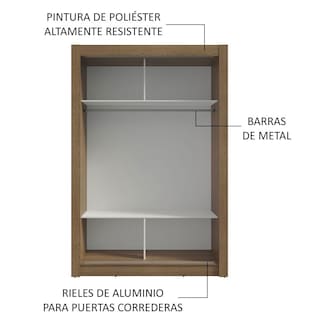 Foto 6 | Foto 6 | Ropero Closet Madesa Milano 2 Puertas Mb