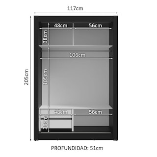 Foto 4 | Foto 4 | Ropero Closet Madesa Vivare 2 Puertas Nb