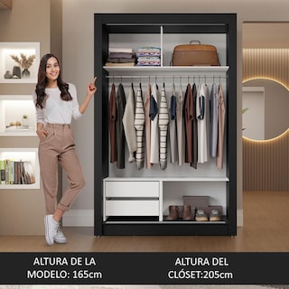 Foto 5 | Foto 5 | Ropero Closet Madesa Vivare 2 Puertas Nb