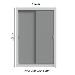 Foto 3 | Foto 3 | Ropero Closet Madesa Milano 2 Puertas Bg