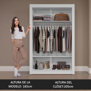 Foto 5 | Foto 5 | Ropero Closet Madesa Milano 2 Puertas 2 Espejos Bb