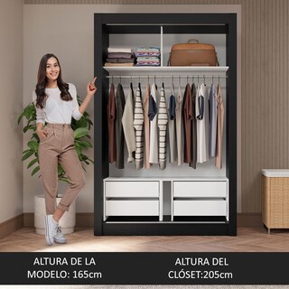 Foto 5 | Foto 5 | Ropero Closet Madesa Vivare Plus 2 Puertas Nm