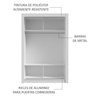 Foto 6 | Foto 6 | Ropero Closet Madesa Milano 2 Puertas Bb