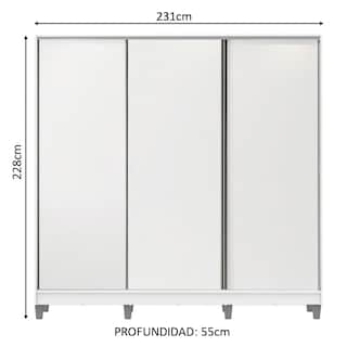 Foto 3 | Foto 3 | Guarda Ropa Madesa Royale 3 Puertas Blanco Cp