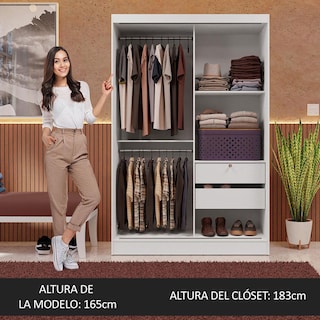 Foto 4 | Foto 4 | Ropero Closet Madesa 2 Puertas 1 Espejo Bb 04