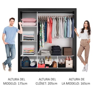 Foto 5 | Foto 5 | Ropero Closet Madesa Mônaco 3 Puertas Ng