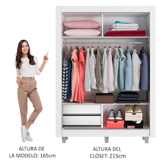 Foto 5 | Foto 5 | Ropero Closet Madesa Dallas 2 Puertas Con Pies Bm 02