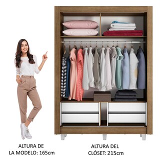 Foto 4 | Foto 4 | Ropero Closet Madesa Dallas Plus 2 Puertas Con Pies Mm 03