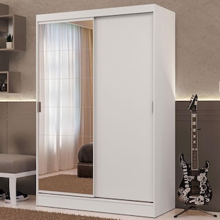 Foto 2 | Foto 2 | Ropero Closet Madesa Luke 2 Puertas 1 Puerta Con Espejo Color Blanco