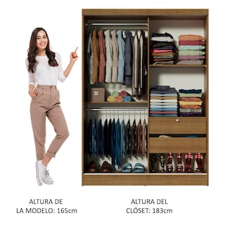 Foto 4 | Foto 4 | Ropero Closet Madesa Nick 2 Puertas Corredizas Y 2 Cajones N
