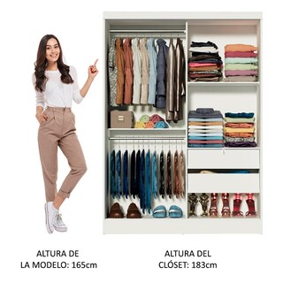 Foto 4 | Foto 4 | Closet Luke Madesa 2 Puertas Corredizas Con Espejos