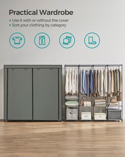 Foto 3 | Foto 3 | Organizador De Armario Portátil Songmics De 170 X 45 X 167 Cm Color Verde - Venta Internacional.