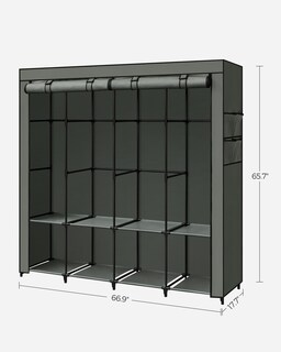 Foto 5 | Foto 5 | Organizador De Armario Portátil Songmics De 170 X 45 X 167 Cm Color Verde - Venta Internacional.