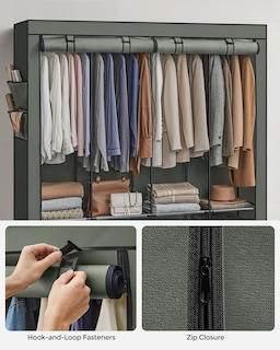 Foto 7 | Foto 7 | Organizador De Armario Portátil Songmics De 170 X 45 X 167 Cm Color Verde - Venta Internacional.