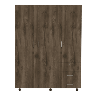 Foto 5 | Foto 5 | Closet Tini Nogal y Blanco con Tres Cajones Virtual Muebles