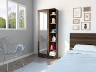 Closet Lara Con Espejo Caoba Virtual Muebles