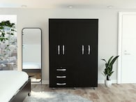 Closet Vienne Wengue con 3 Cajones Organizadores Virtual Muebles