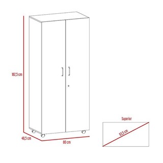 Foto 7 | Foto 7 | Closet Iker Beige y Blanco con Maletero Y Rodachinas Virtual Muebles