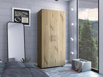 Foto 1 | Foto 1 | Closet Derek Café Claro y Blanco Virtual Muebles