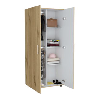 Foto 4 | Foto 4 | Closet Derek Café Claro y Blanco Virtual Muebles